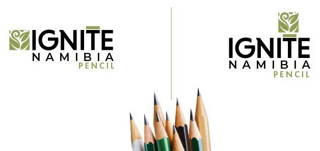 Ignite Namibia Pencil logo with a bundle of pencils